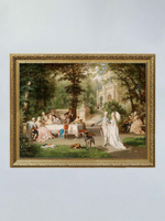 Картина на стену для интерьера на холсте "Золотой век" в классической раме 41*51 см