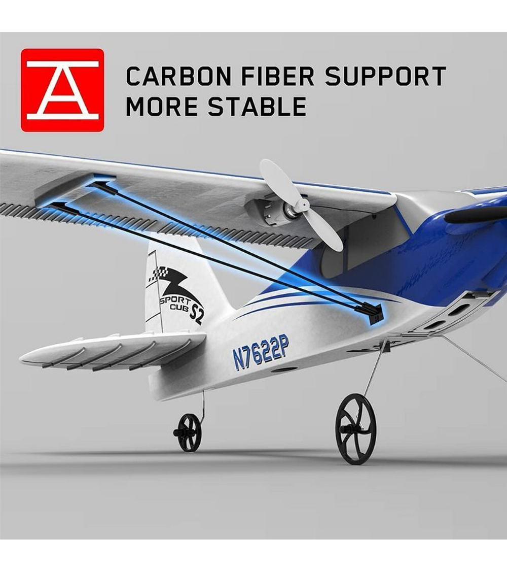 Радиоуправляемый самолет Volantex RC Sport Cub 400мм (красный) 2.4G 2ch LiPo RTF with Gyro