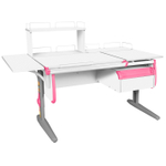 Растущая парта с навесной тумбой, задними и боковой полками Дэми СУТ 25-05-Б1Д1 (1500×880 мм)