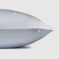 Постельное белье cемейное Сlaire&Caroll Lune серое с белым кантом