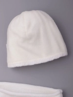 Шапка детская зимняя вязаная с помпоном и снуд