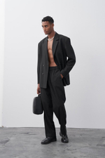 Двубортный оверсайз чёрный