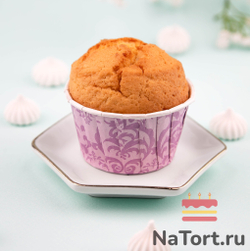 Формы бумажные с ламинацией «Маффин» 50х40 мм (Фиолетовый дамаск) 100 шт