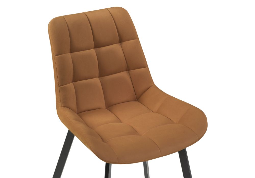 Стул на металлокаркасе Челси кирпичный / черный