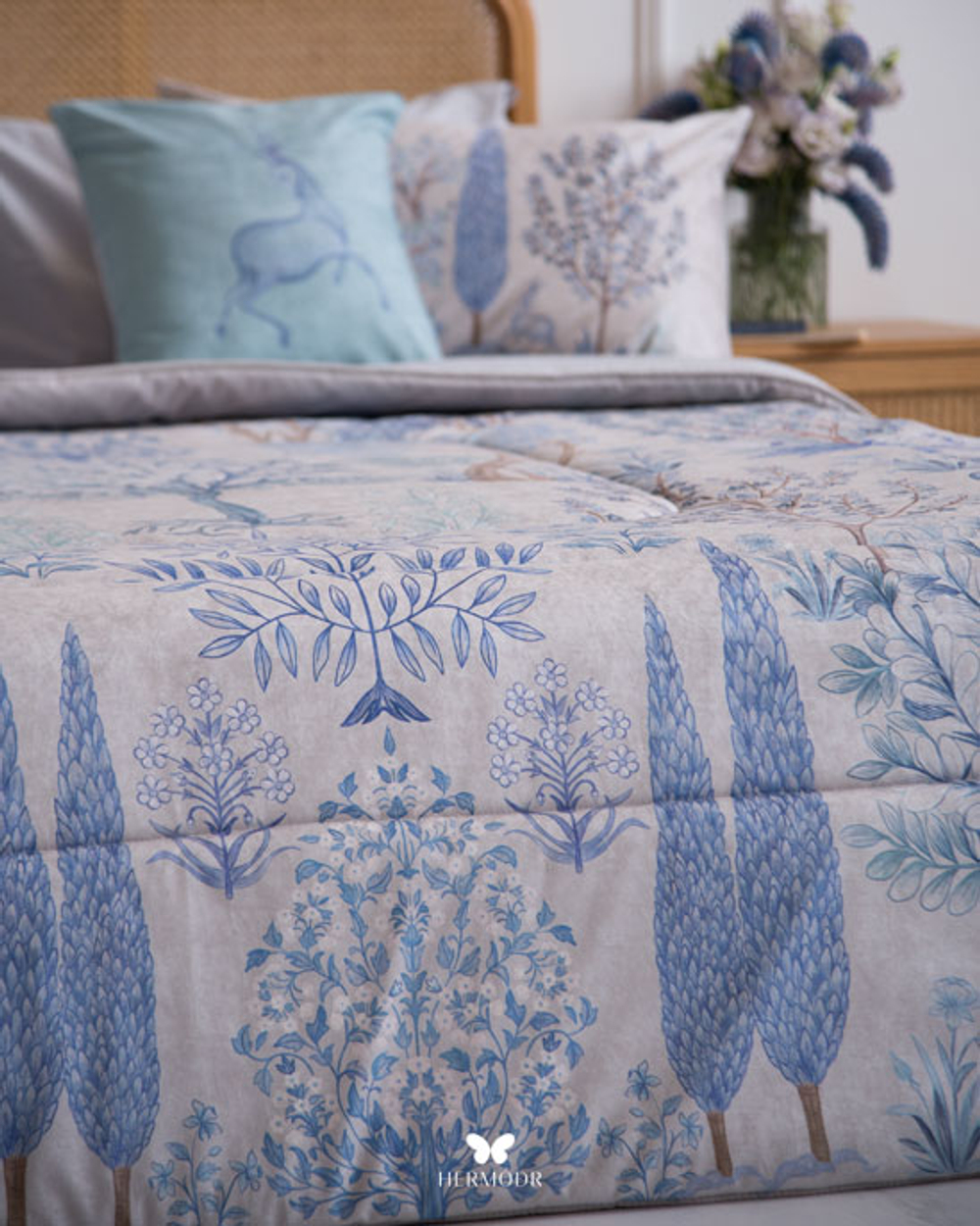 Комплект постельного белья двуспальный Jeyran Hermodr 8 предметов 130220269 Иран