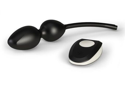 Вагинальные виброшарики с миостимуляцией и пультом ДУ Jane Untamed (Цвет: черный)