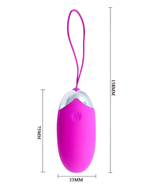 Лловое перезаряжаемое виброяйцо с пультом ДУ (Цвет: лиловый)