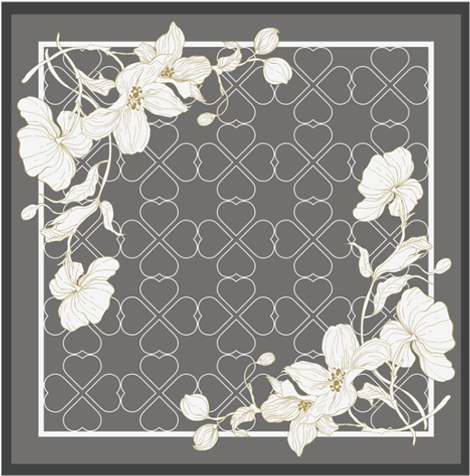 Платок двойной печати 64x64 см AV-AM50802