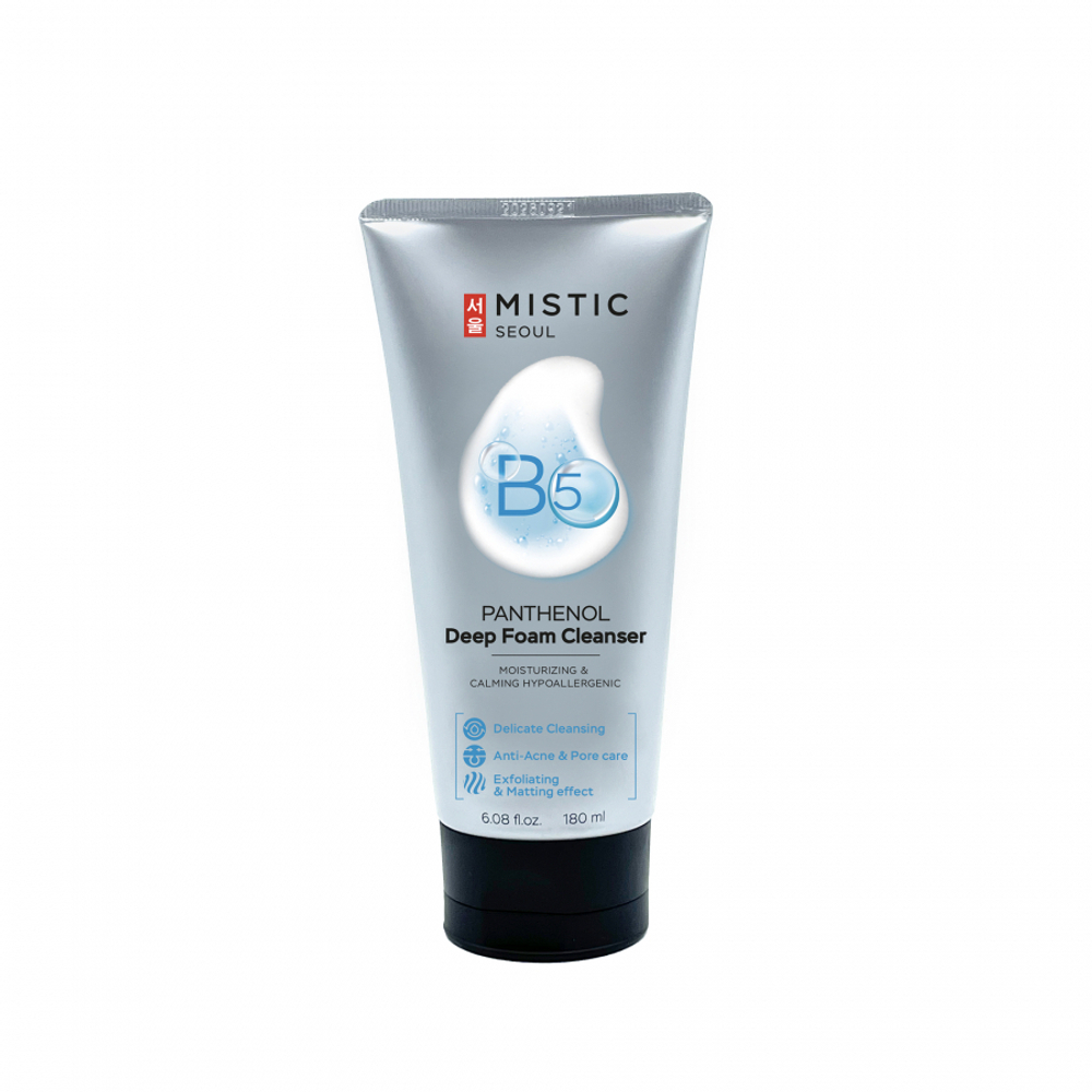 MISTIC PANTHENOL (B5) Deep Foam Cleanser Глубокоочищающая пенка для умывания с пантенолом (витамином В5) 180мл