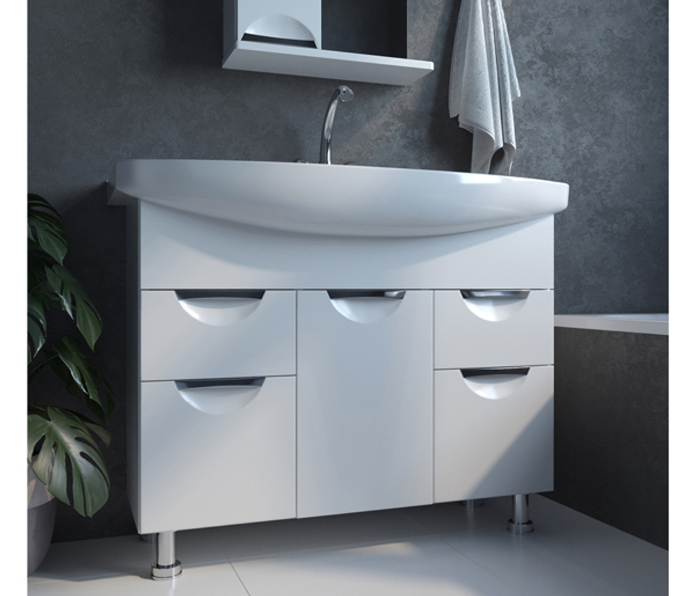 Тумба д/ванной "ЭТЬЕН-105" под раковину Элеганс-105 (Kirovit) (ПВХ)