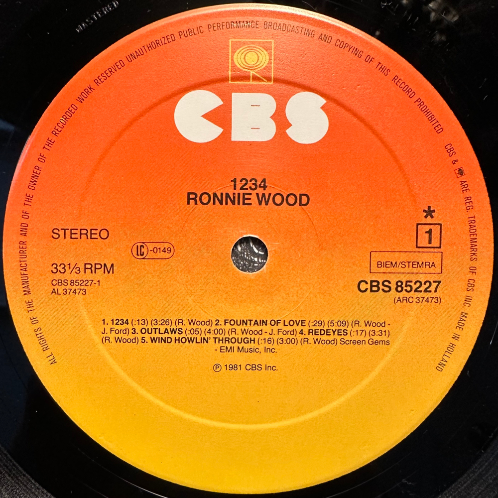 Ronnie Wood - 1234 (Голландия 1981г.)