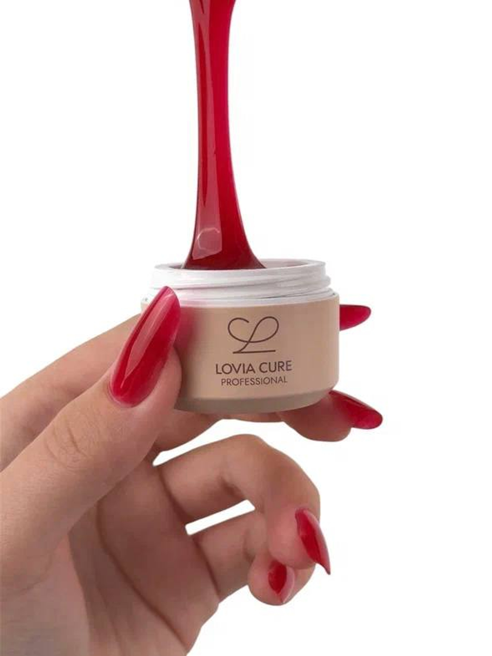 Lovia Cure Nail Care Gel 12 - Гель моделирующий винно-красный,