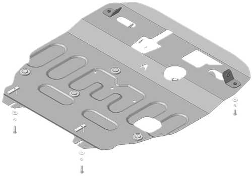 Стандартная Защита картера Двигателя, КПП. 1,5 мм, Сталь. для Citroen C4 Aircross 2010-2016, Mitsubishi ASX 2012-н.в., Peugeot 4008 2012-2017, Mitsubishi ASX 2010-2012 АвтоСтандарт.51337