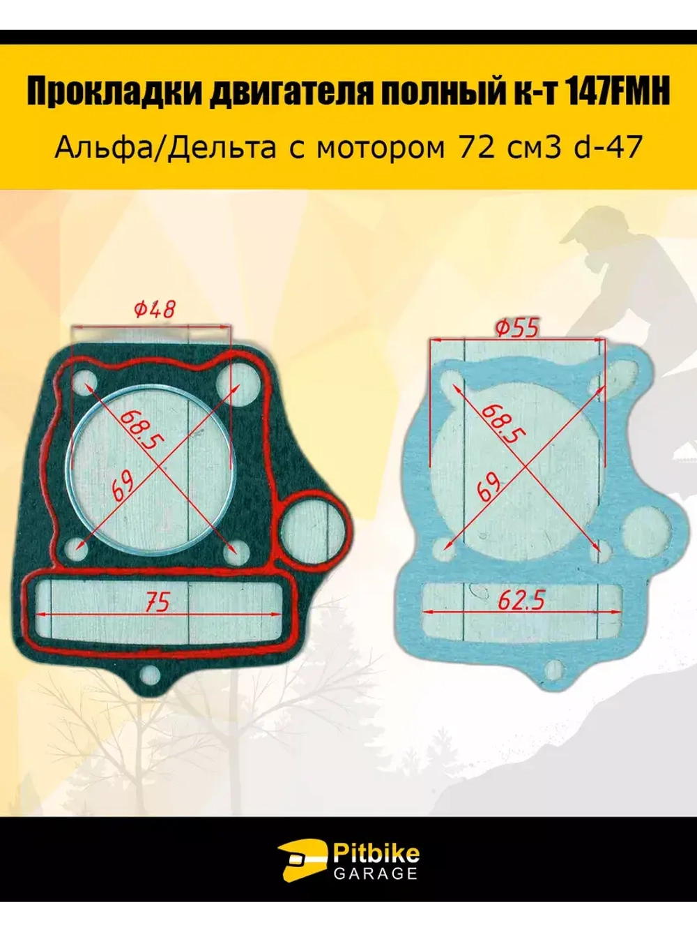 Набор прокладок ЦПГ 147FMH