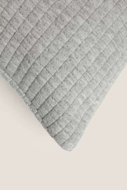 ZARA HOME ЧЕХОЛ НА ПОДУШКУ В КЛЕТКУ, СЕРЫЙ