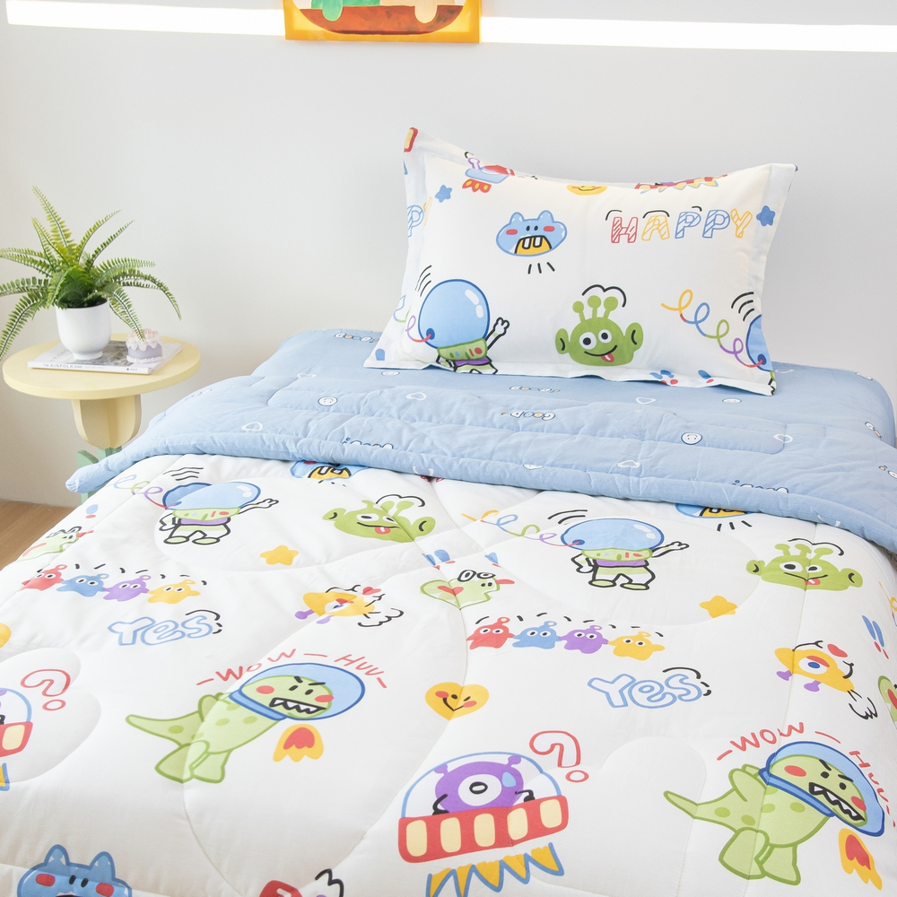 Комплект постельного белья Сатин с Одеялом Young 100% хлопок на резинке OBKR024