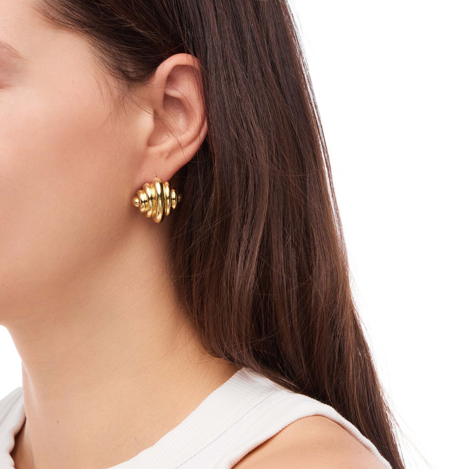Серьги Puffy Croissant Earrings