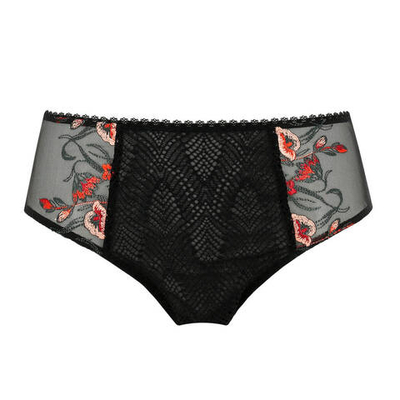 Трусы-макси Ashley с цветочной вышивкой (Размер: 50) (Цвет: черный)