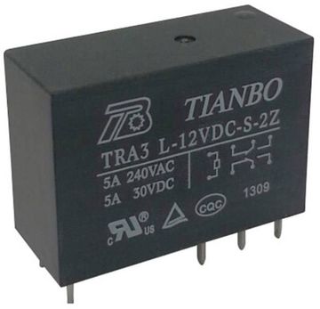 Реле электромагнитное TRA3L-12VDC-S-2Z 12VDC