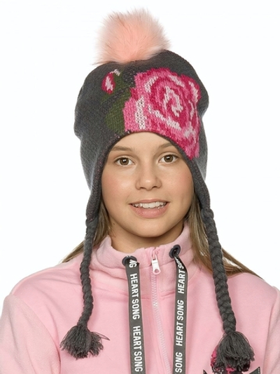 Шапка для девочек р-р (51-52, Серый(40))