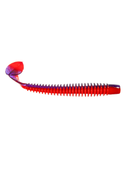 Приманка ZUB-SWING 117мм(4,6")-4шт, (цвет 021) фиолетовый верх -красный низ