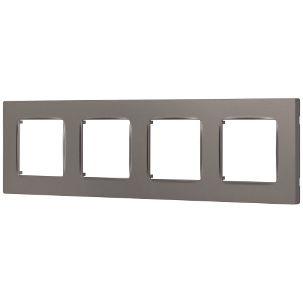 Рамка для розеток и выключателей ЭРА Серия 12 12-5204-16 на 4 поста, Классик, титан