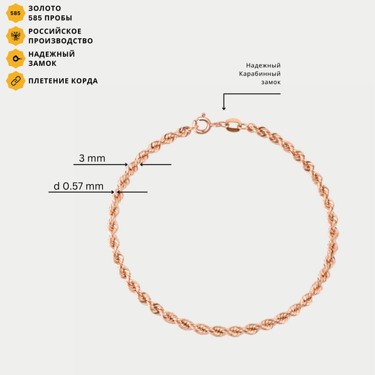 Браслет золотой