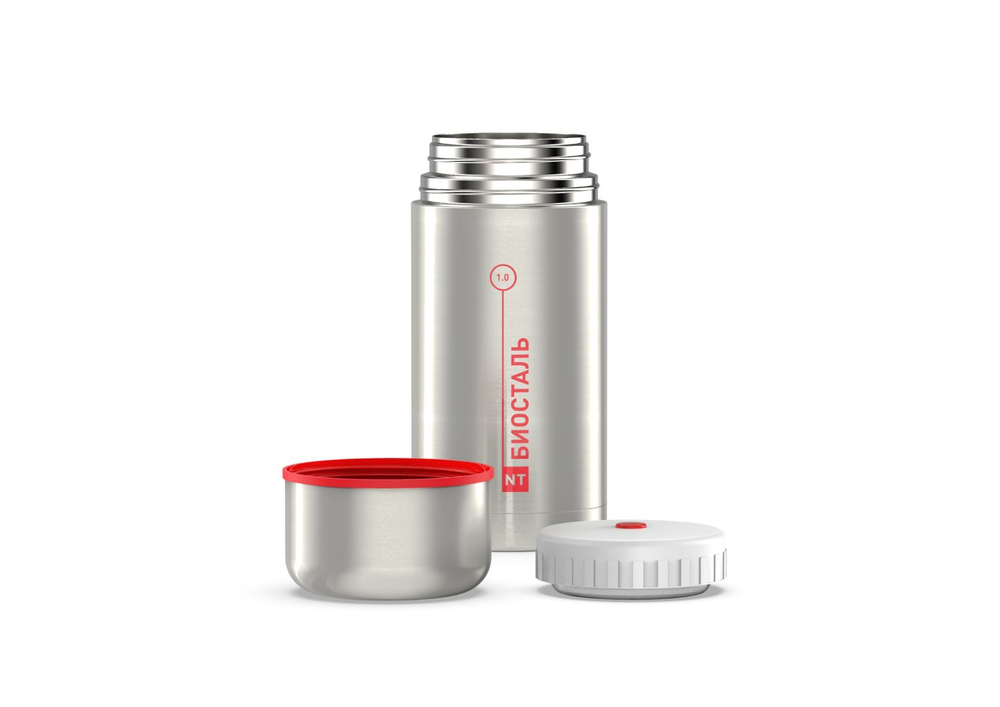 Термос для еды Biostal (1 литр), стальной