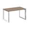 Onix Direct Lux Стол руководителя О-обр. м/к M-O.MO-SRR-3.8 Дуб Аризона/Нержавеющая Сталь/Хром 1380*