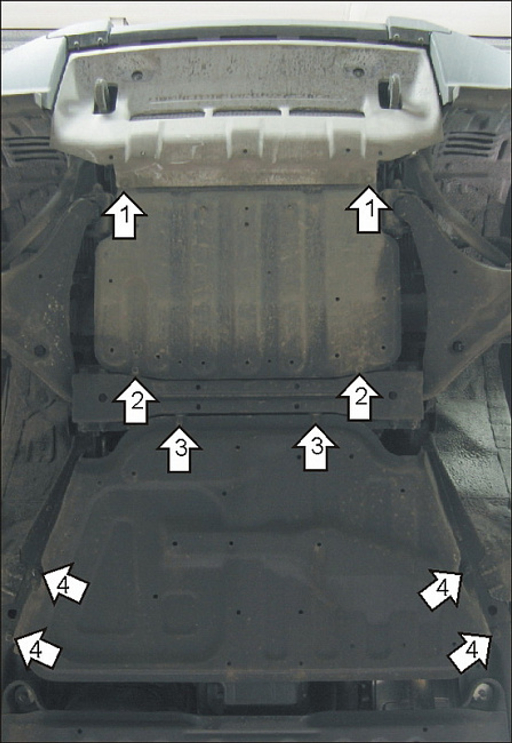 Защита картера Двигателя, КПП. 3 мм, Сталь. для Mitsubishi Pajero IV 2012-2020, Mitsubishi Pajero IV 2006-2012 MOTODOR.11320