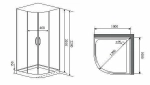 Душевая кабина Timo Premium IMPI H-517 100х100