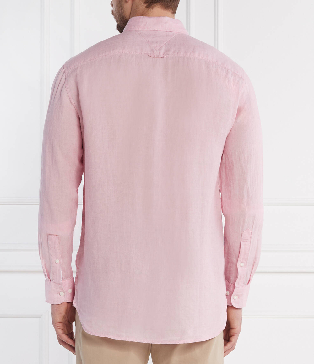 Льняная рубашка PIGMENT DYED Tommy Hilfiger - розовый(MW0MW34602)