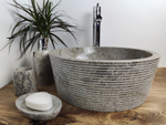 Раковина из мрамора Drum Grey Allur Small  DG-60193 40*40*15