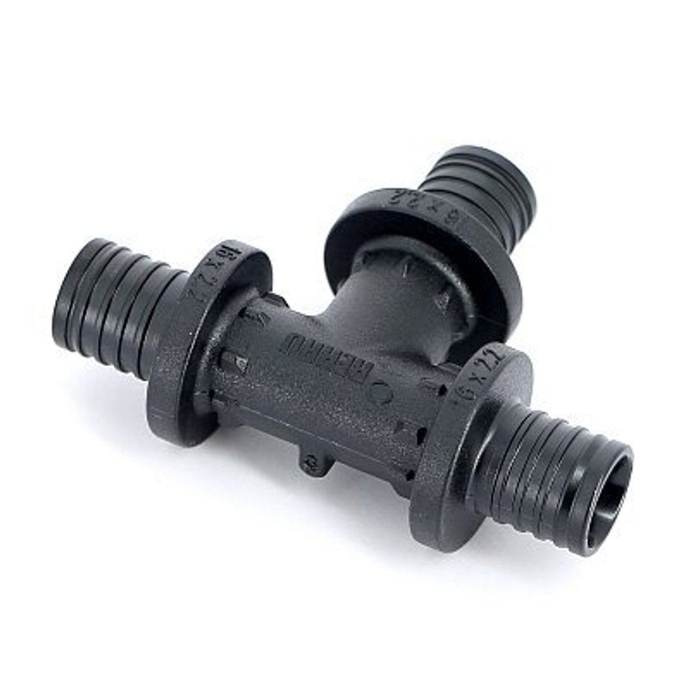 Тройник надвижной REHAU  16*16*16 (черный пластик)