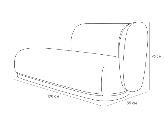 Кушетка Lucca правая 881508