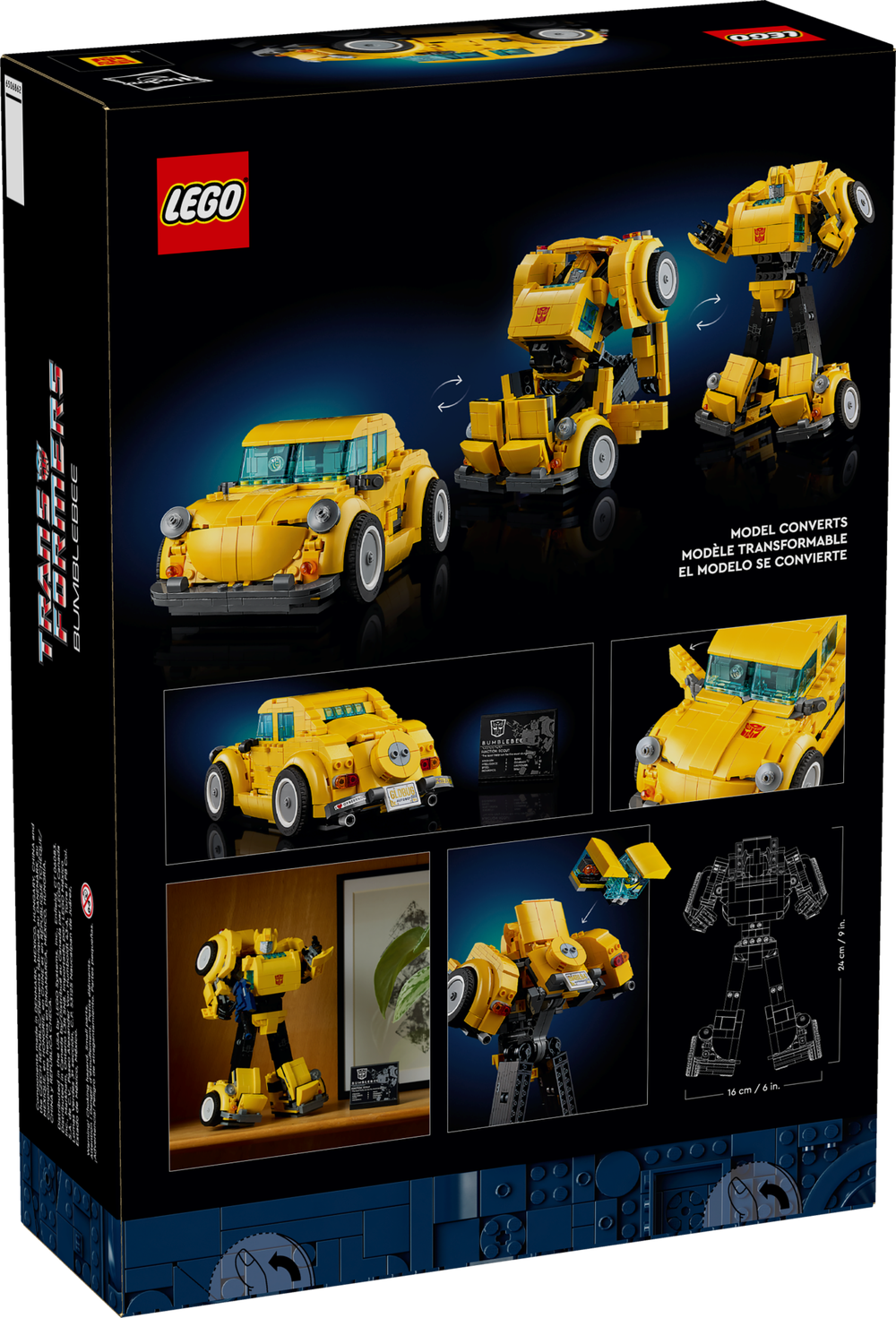 Конструктор Лего Иконс Бамблби 10338 | LEGO Icons Bumblebee 10338 | коллекционная модель трансформера  950 деталей 18+