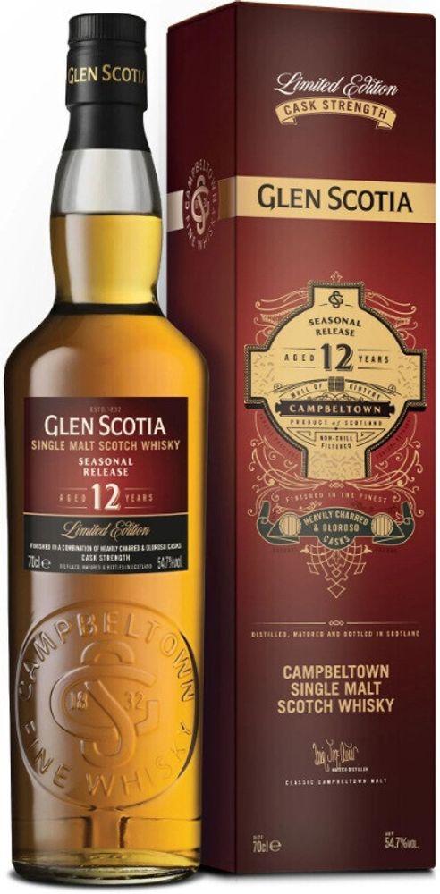 Виски Glen Scotia 12 Years Seasonal Release 2021 gift box 0.7 л.