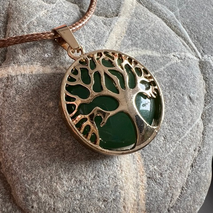 Подвеска. Дерево жизни. Авантюрин