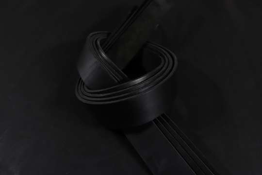 Ременная заготовка Черная с лицевой отделкой