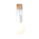 SL1142.501.01 Светильник настенный Белый, Светлое дерево E27 1*60W