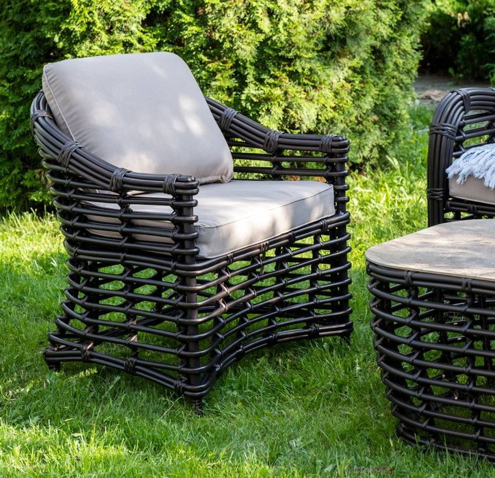 "Ницца" лаунж-зона из искусственного ротанга, цвет бронзовый