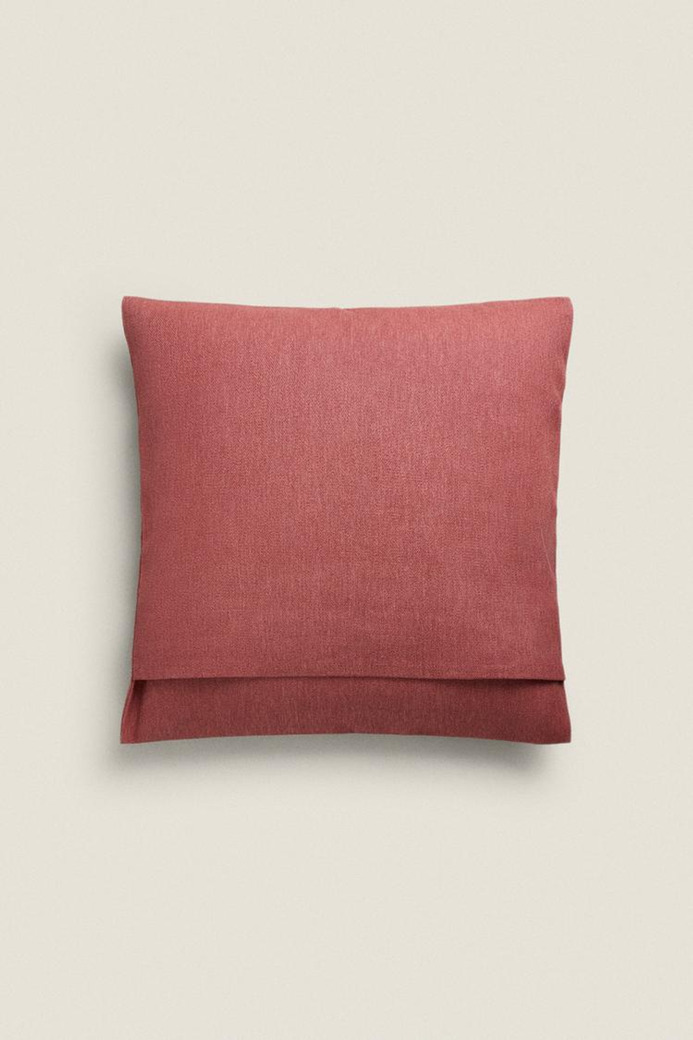 ZARA HOME ОДНОТОННЫЙ ЧЕХОЛ ДЛЯ ДЕКОРАТИВНОЙ ПОДУШКИ, СВЕТЛО-РОЗОВЫЙ