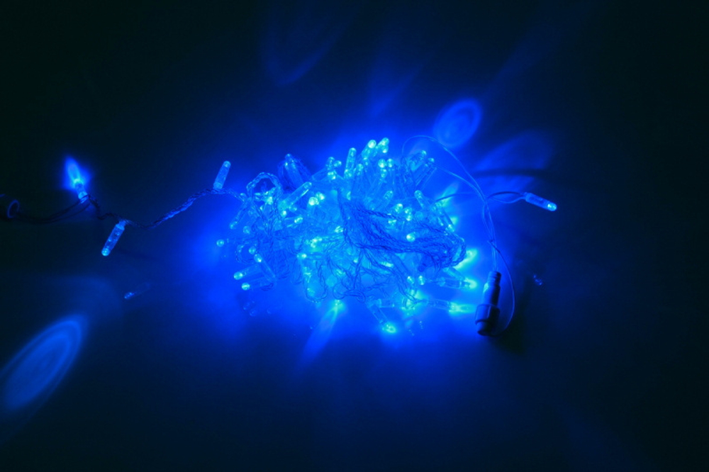 LED-PLS-200-20M-240V-B/C-F(B) W/O синий/синий флэш на пр. проводе (без силового шнура)С КОЛПАЧКОМ