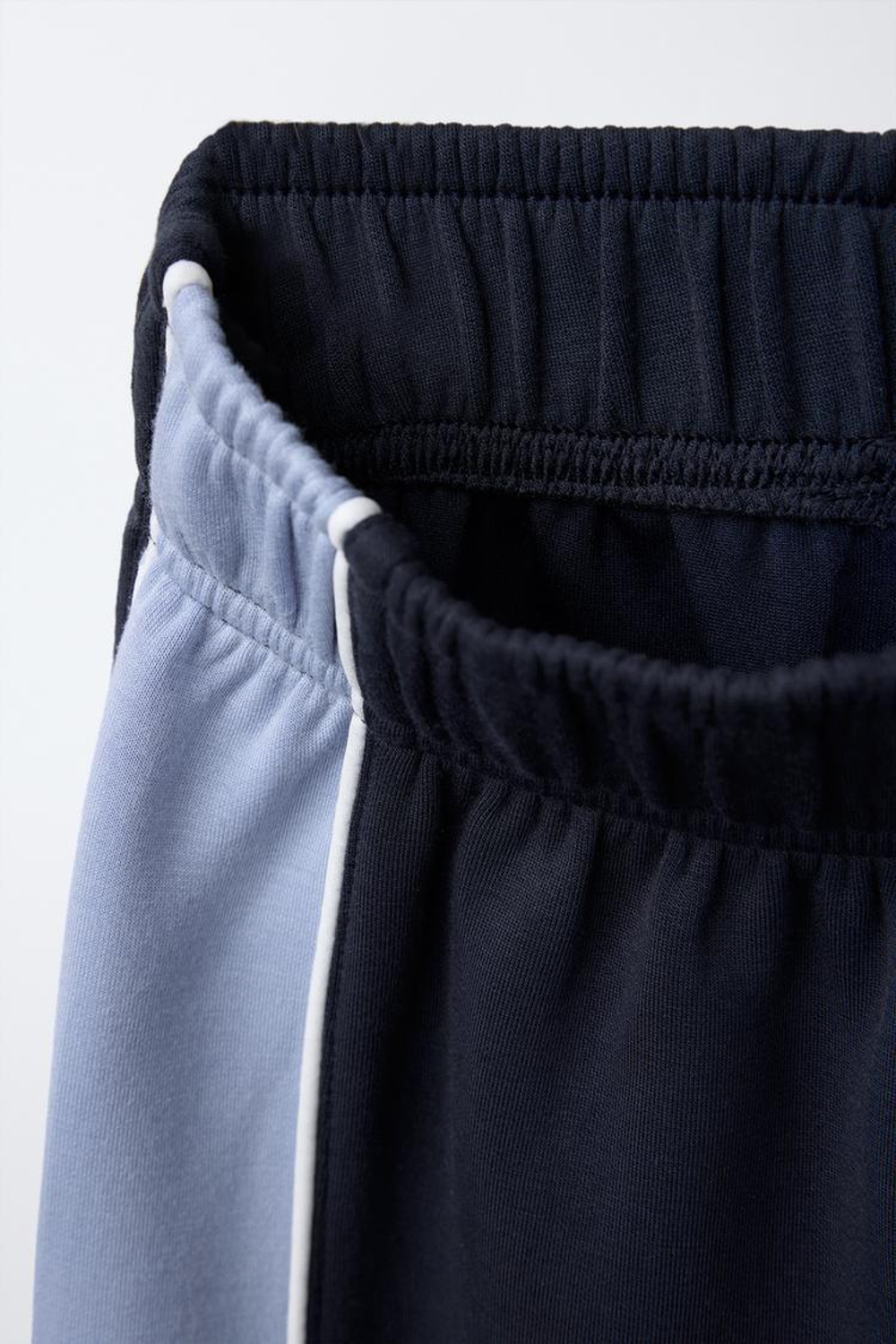 ZARA БРЮКИ С ЛАМПАСАМИ ПО БОКАМ, ТЕМНО-СИНИЙ