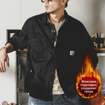 мужскую рубашку из плотного хлопка в стиле американского ретро!