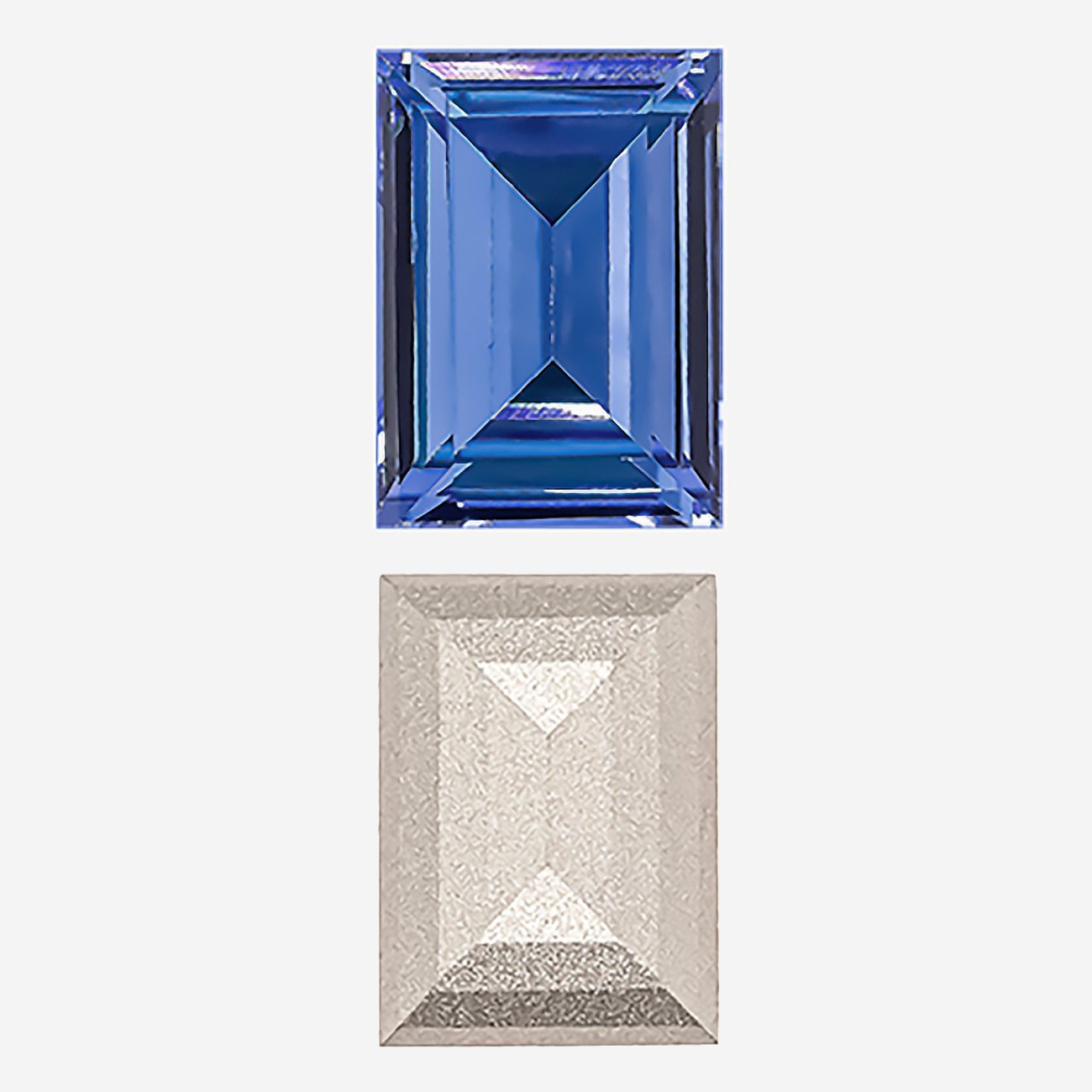 Кристалл Прямоугольник (Step Cut Fancy Stone), оттенок "Сапфир"/"Sapphire", 18*13мм