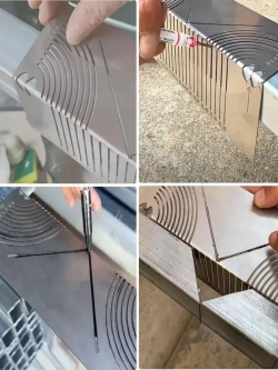 Угловая строительная линейка 3D / Угольник столярный разметочный / Линейка - угольник/20mm-65mm