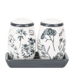 Набор для специй солонка/ перечница " " 12*5,5*9,5см. (на керамической подставке)