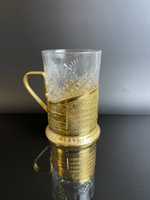 Подстаканник "Памятник А.М. Горькому" СССР, 1960-1990 гг. с хрустальным стаканом