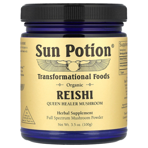 Sun Potion, Органические грибы рейши в виде порошка, 100 г